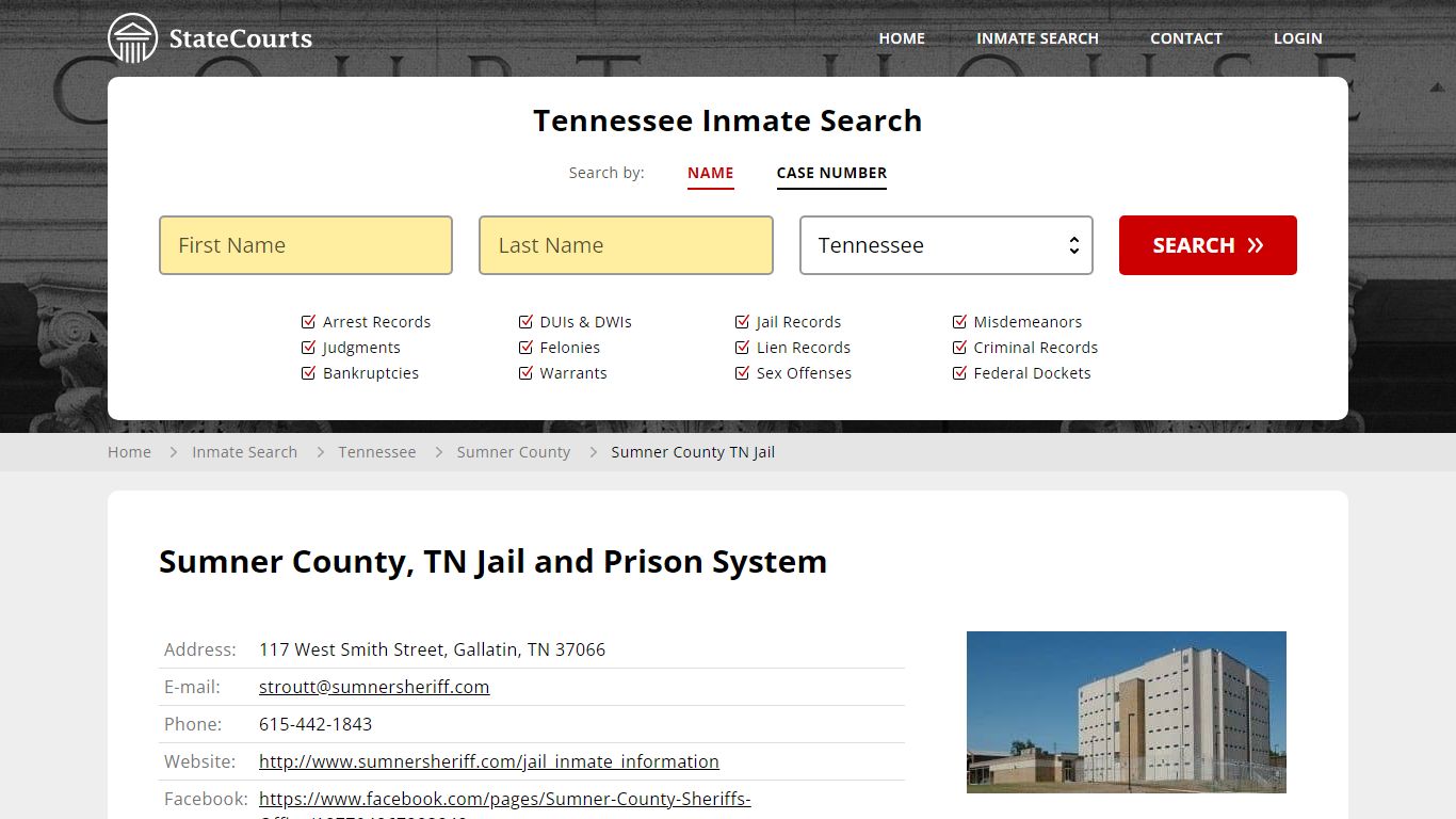 Sumner County, TN Jail and Prison System - State Courts